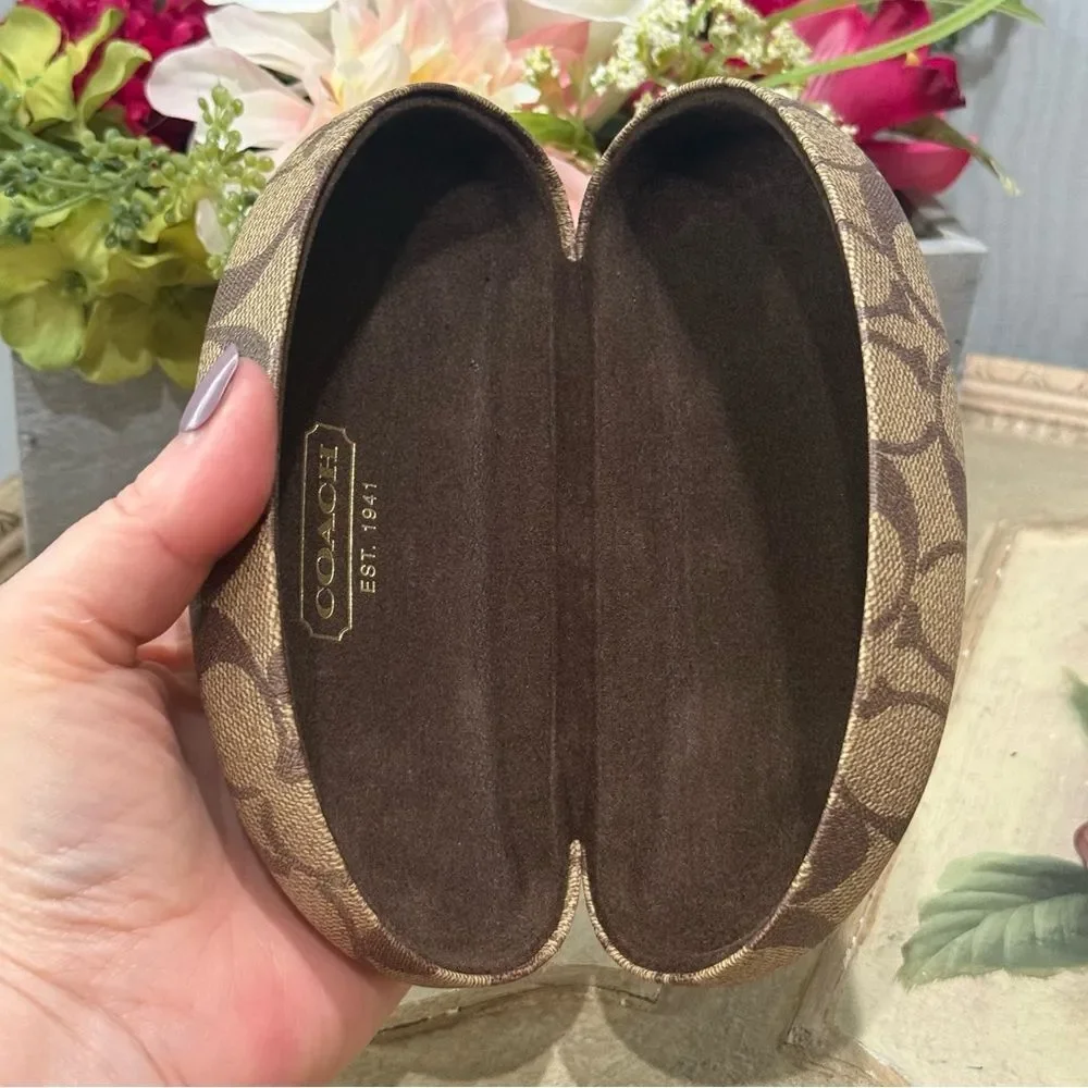 Coach Eyeglasses Sunglasses Hard Shell Case & Cleaning Cloth